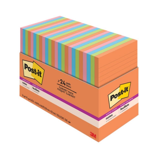 Picture of Pads in Energy Boost Collection Colors, Note Ruled, 4" x 6", 45 Sheets/Pad, 24 Pads/Pack