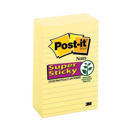 Picture of Pads in Canary Yellow, Note Ruled, 4" x 6", 90 Sheets/Pad, 5 Pads/Pack