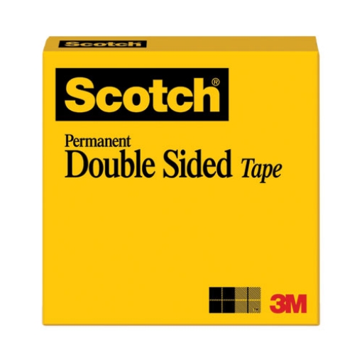 Picture of Double-Sided Tape, 3" Core, 0.5" X 36 Yds, Clear