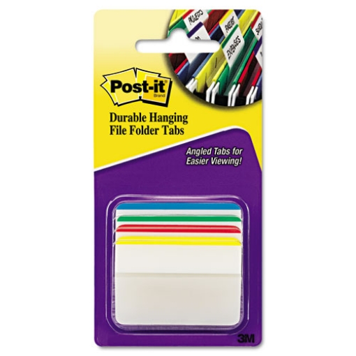 Picture of 2" Angled Tabs, Lined, 1/5-Cut, Assorted Primary Colors, 2" Wide, 24/Pack