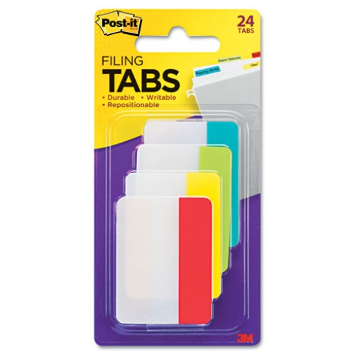 Picture of Solid Color Tabs, 1/5-Cut, Assorted Colors, 2" Wide, 24/Pack