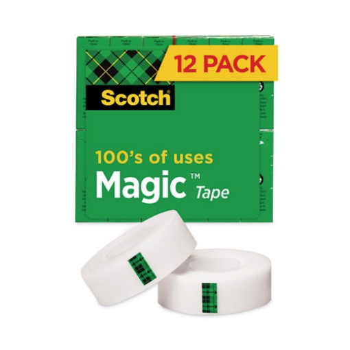 Picture of Magic Tape Value Pack, 1" Core, 0.75" X 83.33 Ft, Clear, 12/pack