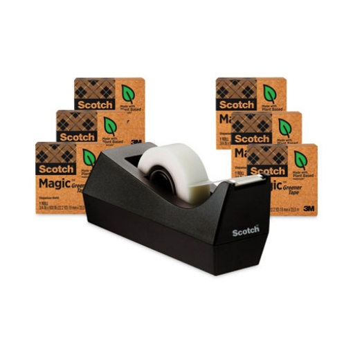 Picture of Magic Greener Tape With C38 Dispenser, 1" Core, 0.75" X 75 Ft, Clear, 6/pack