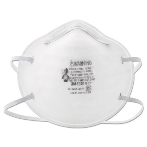 Picture of n95 particle respirator 8200 mask, standard size, 20/box