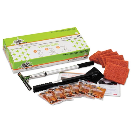 Picture of Quick Clean Griddle Cleaning System Starter Kit, 4 X 5.24, Orange