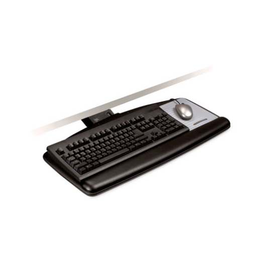 Picture of Sit/stand Easy Adjust Keyboard Tray, Standard Platform, 25.5w X 12d, Black