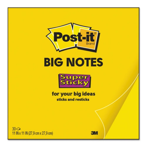 Picture of Big Notes, Unruled, 11 x 11, Yellow, 30 Sheets