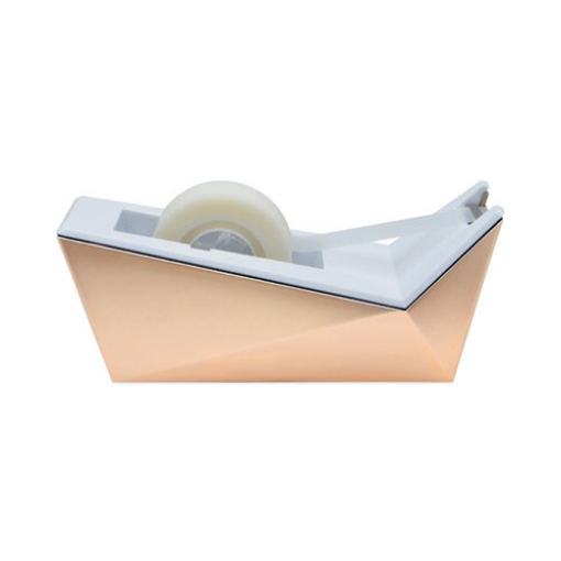 Picture of Facet Design One-Handed Dispenser With One Roll Of Tape, 1" Core, Plastic, Copper