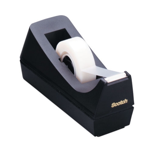 Picture of Desktop Tape Dispenser, Weighted Non-Skid Base, 1" Core, Black