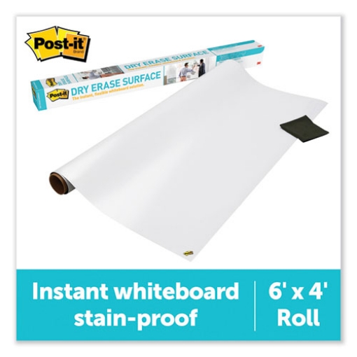 Picture of Dry Erase Surface with Adhesive Backing, 72 x 48, White Surface