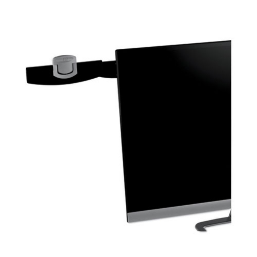 Picture of Swing Arm Copyholder, Adhesive Monitor Mount, 30 Sheet Capacity, Plastic, Black/silver Clip