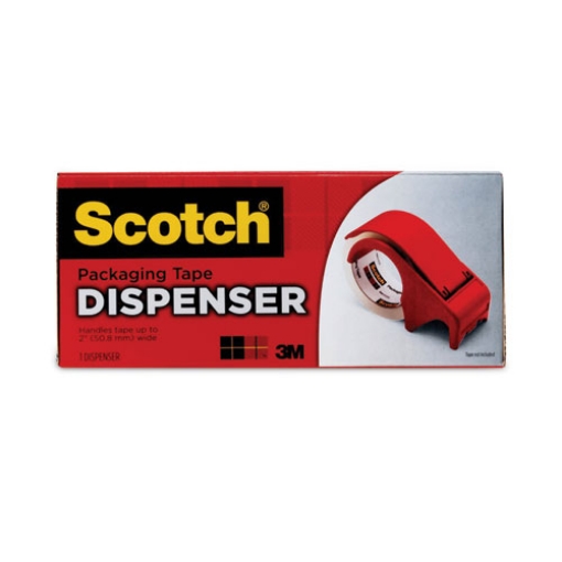 Picture of Compact And Quick Loading Dispenser For Box Sealing Tape, 3" Core, For Rolls Up To 2" X 60 Yds, Red