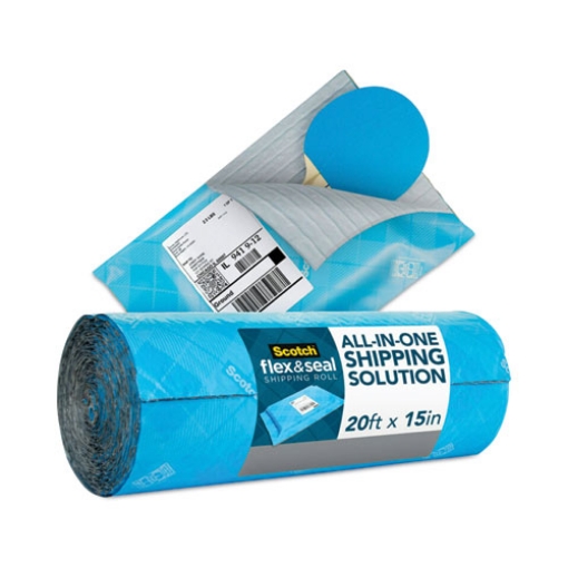 Picture of Flex And Seal Shipping Roll, 15" X 20 Ft, Blue/gray