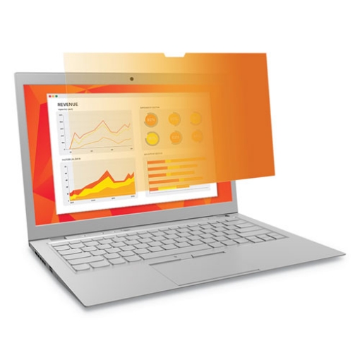 Picture of Touch Compatible Gold Privacy Filter For 14" Widescreen Laptop, 16:9 Aspect Ratio