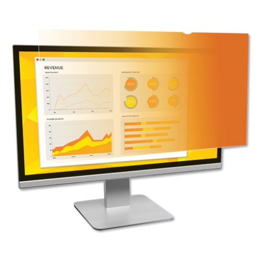 Picture of gold frameless privacy filter for 19" flat panel monitor