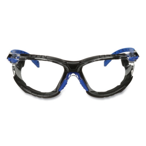 Picture of Solus 1000 Series Safety Glasses, Black/Blue Plastic Frame, Clear Polycarbonate Lens