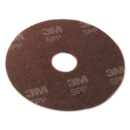 Picture of Surface Prep Floor Pads, 14" Diameter, Brown, 10/carton