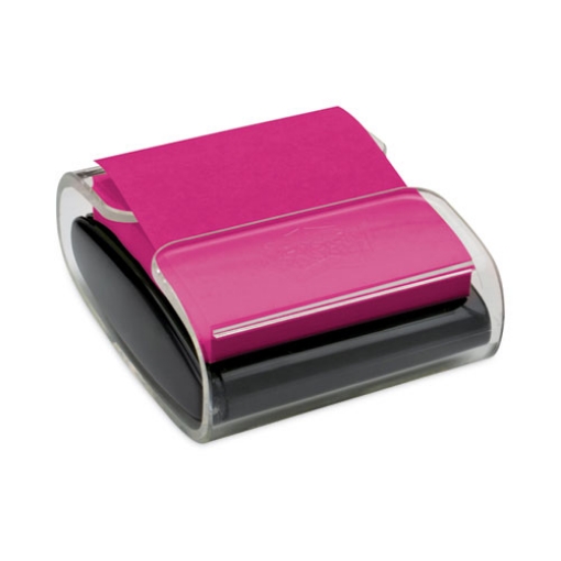 Picture of Wrap Dispenser, For 3 x 3 Pads, Black/Clear, Includes 45-Sheet Color Varies Pop-up Super Sticky Pad