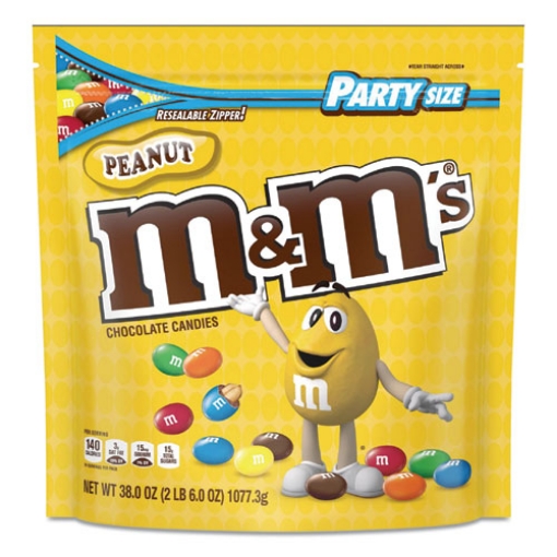 Picture of Milk Chocolate Candies, Milk Chocolate And Peanuts, 38 Oz Bag