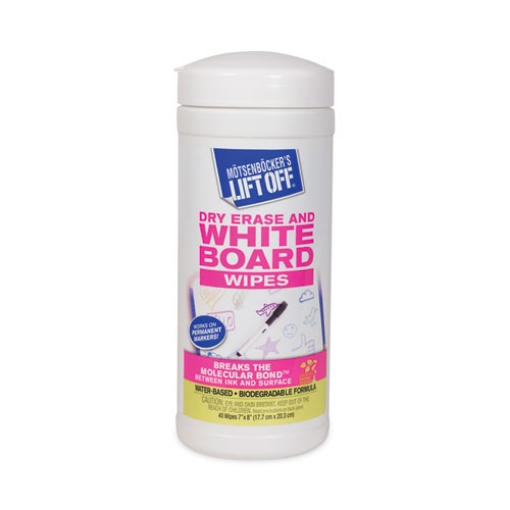 Picture of Dry Erase Cleaner Wipes, 7 X 12, 40/canister