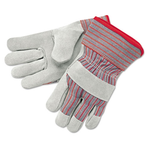 Picture of Economy Grade Leather Gloves, White/red, X-Large, 12 Pairs