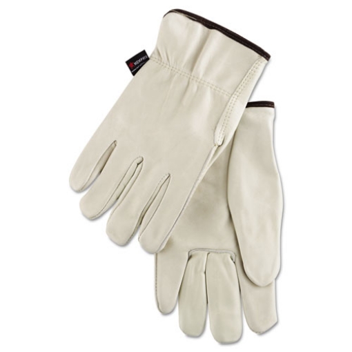 Picture of Premium Grade Leather Insulated Driver Gloves, Cream, Large, 12 Pairs