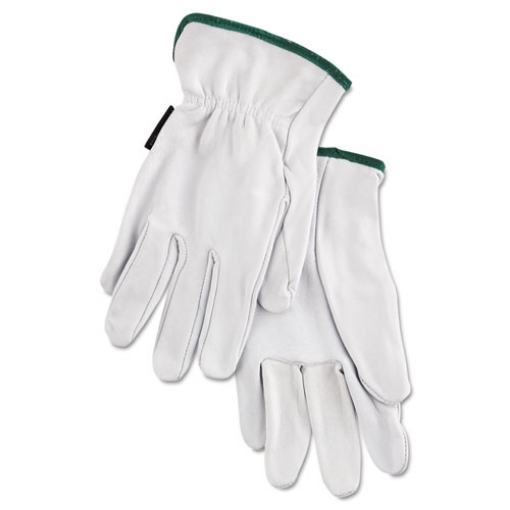 Picture of Grain Goatskin Driver Gloves, White, Medium, 12 Pairs