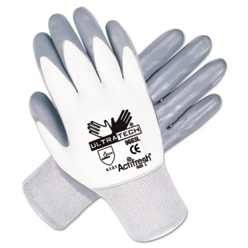 Picture of Ultra Tech Nitrile-Coated Gloves, Medium, Dozen