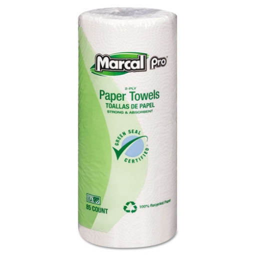 Picture of Perforated Kitchen Towels, White, 2-Ply, 9 x 11, 85 Sheets/Roll, 30 Rolls/Carton