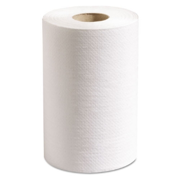 Picture of 100% Recycled Hardwound Roll Paper Towels, 1-Ply, 7.88" x 350 ft, White, 12 Rolls/Carton