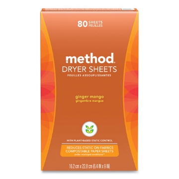 Picture of Dryer Sheets, Ginger Mango, 80/Box, 6 Boxes/Carton