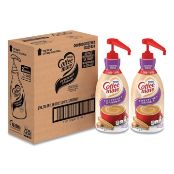 Picture of Liquid Coffee Creamer, Sweetened Original, 1.5 Liter Pump Bottle, 2/carton