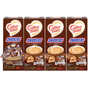 Picture of Liquid Coffee Creamer, Snickers, 0.38 Oz Mini Cups, 200 Cups/carton