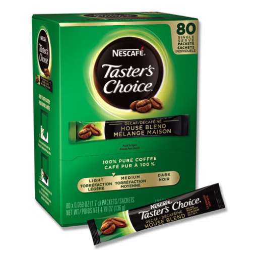 Picture of Taster's Choice Stick Pack, Decaf, 0.06oz, 80/box, 6 Boxes/carton