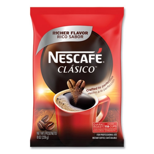 Picture of Clasico Dark Roast Instant Coffee, 8 oz, 12/Carton