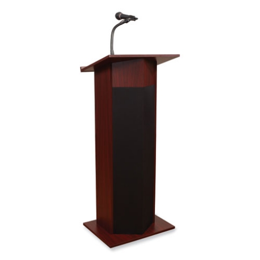 Picture of Power Plus Lectern, 22 x 17 x 46, Mahogany, Ships in 1-3 Business Days