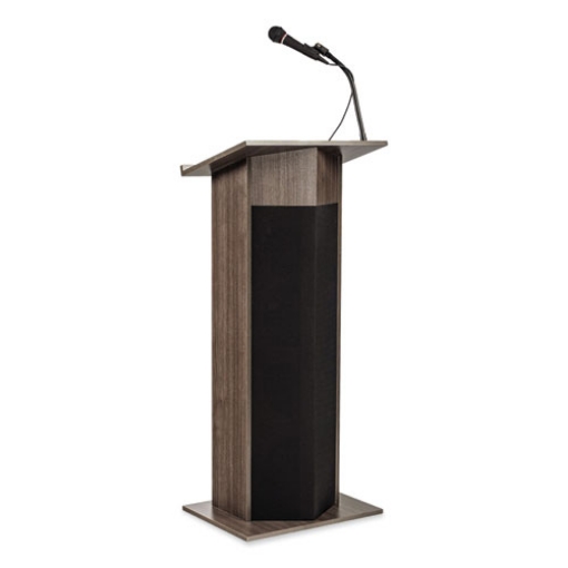 Picture of Power Plus Lectern, 22 x 17 x 46, Ribbonwood, Ships in 1-3 Business Days