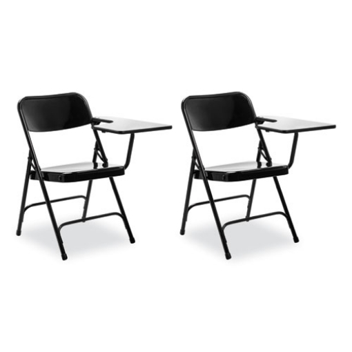 Picture of 5200 Series Left-Side Tablet-Arm Folding Chair, Supports 480 lb, 17.25" Seat Height, Black, 2/Carton, Ships in 1-3 Bus Days