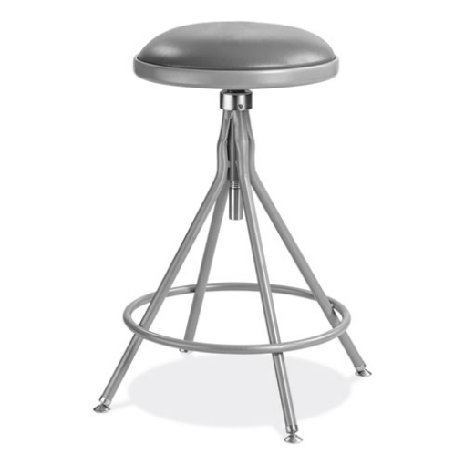 Picture of 6500 Series Height Adjustable Heavy Duty Padded Swivel Stool, Supports 500lb, 24"-30" Seat Height, Gray,Ships in 1-3 Bus Days