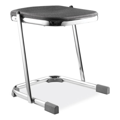 Picture of 6600 Series Elephant Z-Stool, Backless, Supports Up to 500lb, 18" Seat Height, Black Seat, Chrome Frame,Ships in 1-3 Bus Days