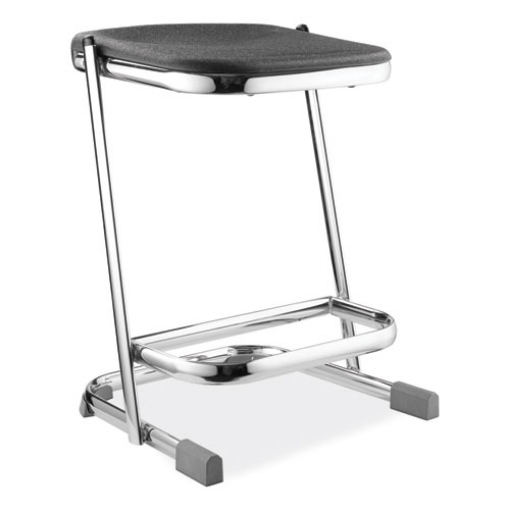 Picture of 6600 Series Elephant Z-Stool, Backless, Supports Up to 500lb, 22" Seat Height, Black Seat, Chrome Frame,Ships in 1-3 Bus Days