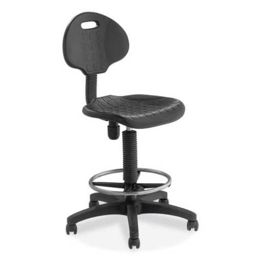 Picture of 6700 Series Polyurethane Adj Height Task Chair, Supports 300 lb, 22"-32" Seat Ht, Black Seat/Back/Base, Ships in 1-3 Bus Days