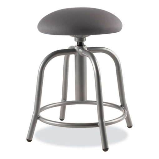 Picture of 6800 Series Height Adj Fabric Padded Swivel Stool, Supports 300 lb, 18"-25" Ht, Charcoal Seat/Gray Base,Ships in 1-3 Bus Days