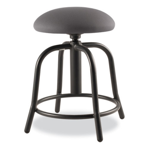 Picture of 6800 Series Height Adj Fabric Seat Stool, Supports 300 lb, 18" to 25" Height, Charcoal Seat/Black Base, Ships in 1-3 Bus Days