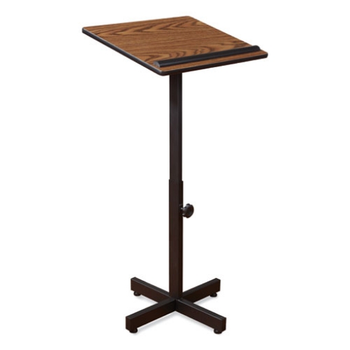 Picture of Portable Presentation Lectern Stand, 20 x 18.25 x 44, Medium Oak, Ships in 1-3 Business Days