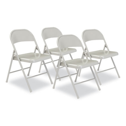 Picture of 900 Series All-Steel Folding Chair, Supports 250 lb, 17.75" Seat Height, Gray Seat/Back/Base, 4/CT,Ships in 1-3 Business Days