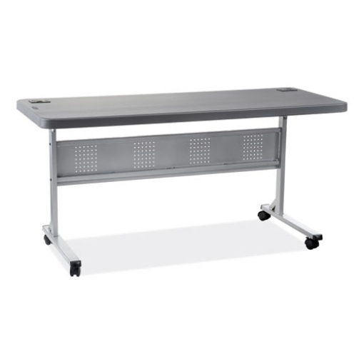 Picture of Flip-N-Store Training Table, Rectangular, 24 x 60 x 29.5, Charcoal Gray, Ships in 1-3 Business Days