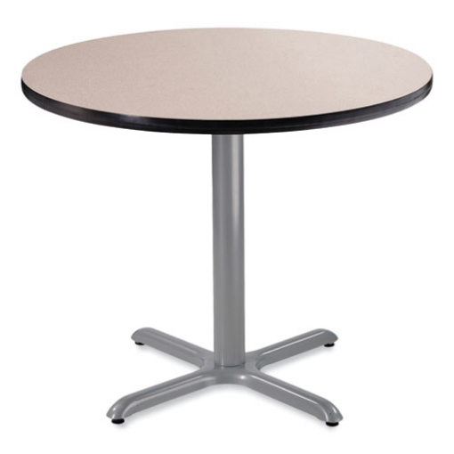 Picture of Cafe Table, 36" Diameter x 30h, Round Top/X-Base, Gray Nebula Top, Gray Base, Ships in 7-10 Business Days