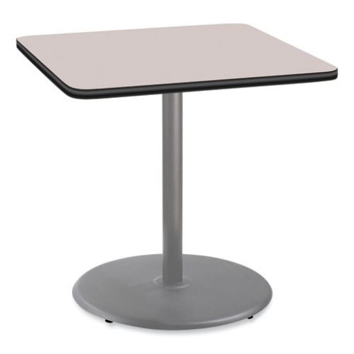 Picture of Cafe Table, 36w x 36d x 36h, Square Top/Round Base, Gray Nebula Top, Gray Base, Ships in 7-10 Business Days