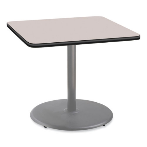 Picture of Cafe Table, 36w x 36d x 30h, Square Top/Round Base, Gray Nebula Top, Gray Base, Ships in 7-10 Business Days